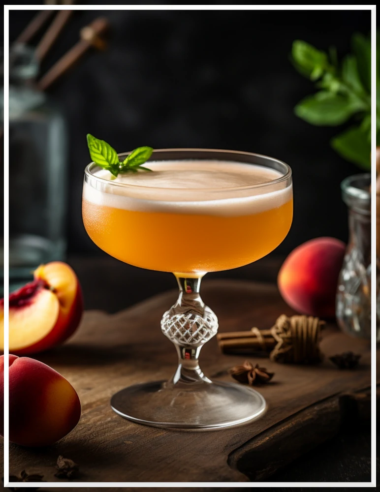 Bild på drinken Bourbon Peach Sour.