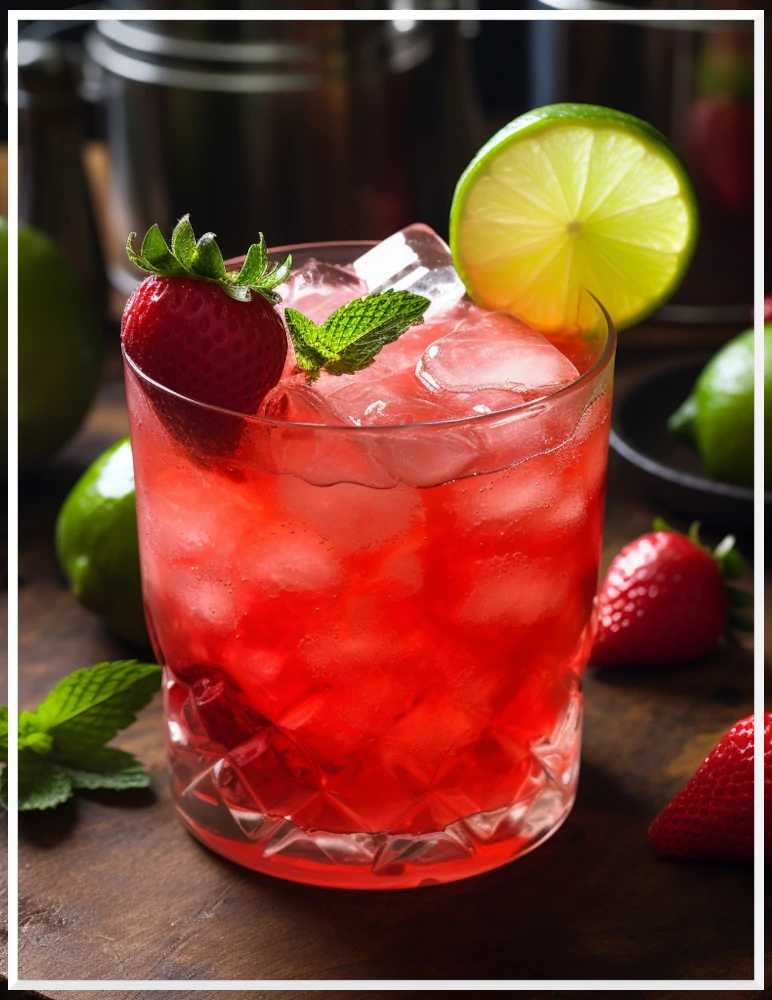 Bild på drinken Strawberry Caipirinha.