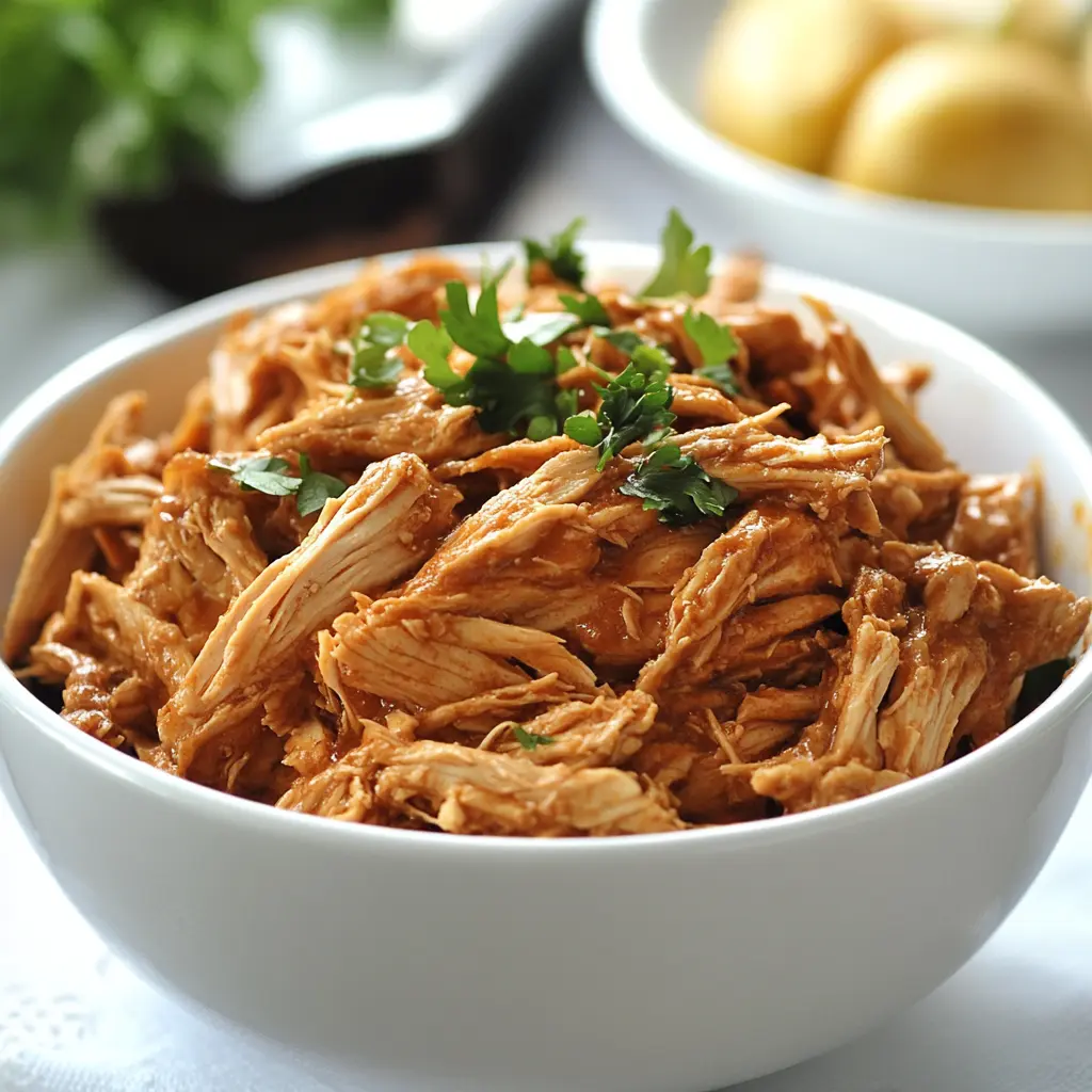 Bild på pulled chicken.